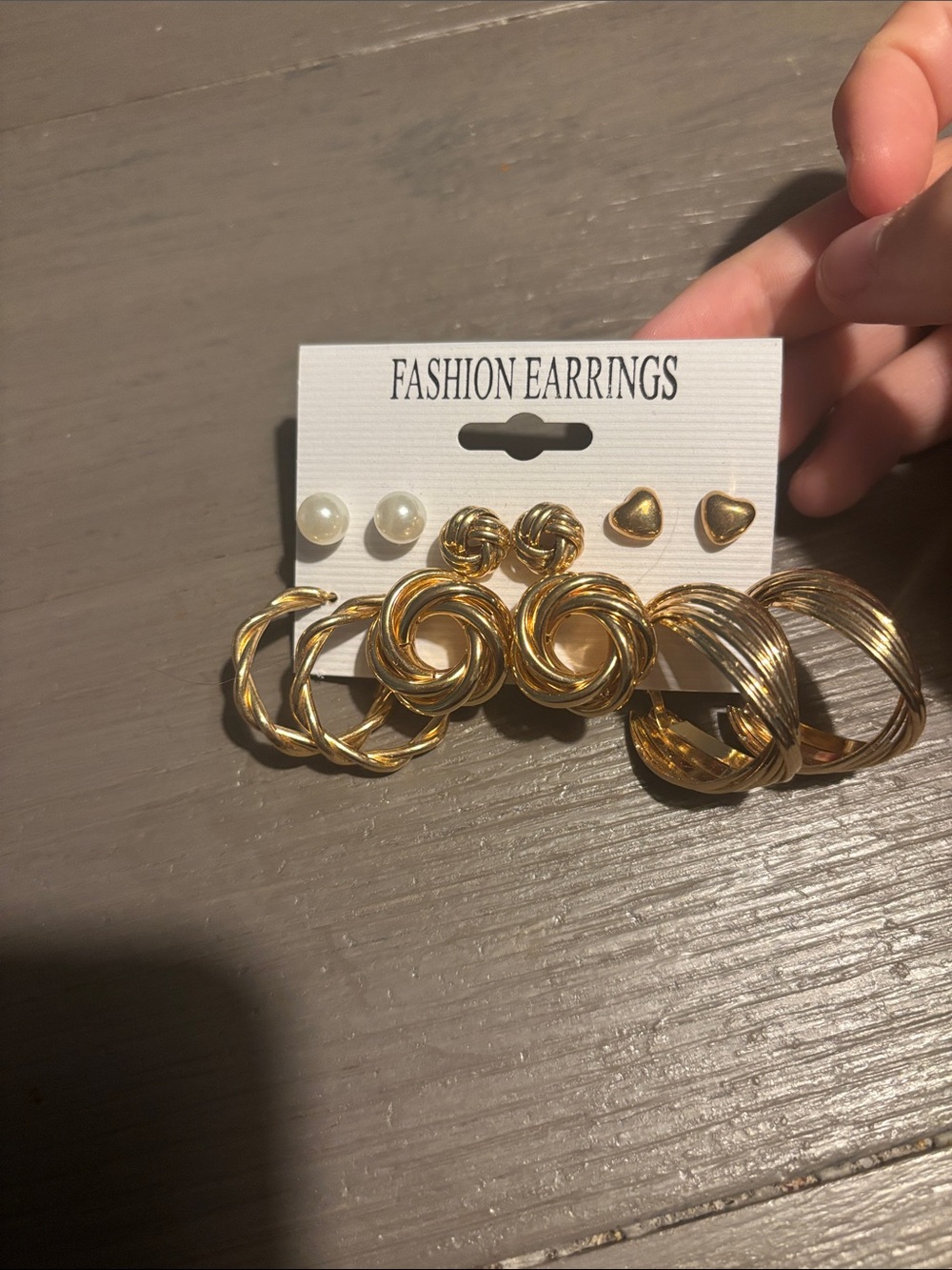 NWOT - NEVER WORN Gold Multi-Pair Stud & Hoop Set